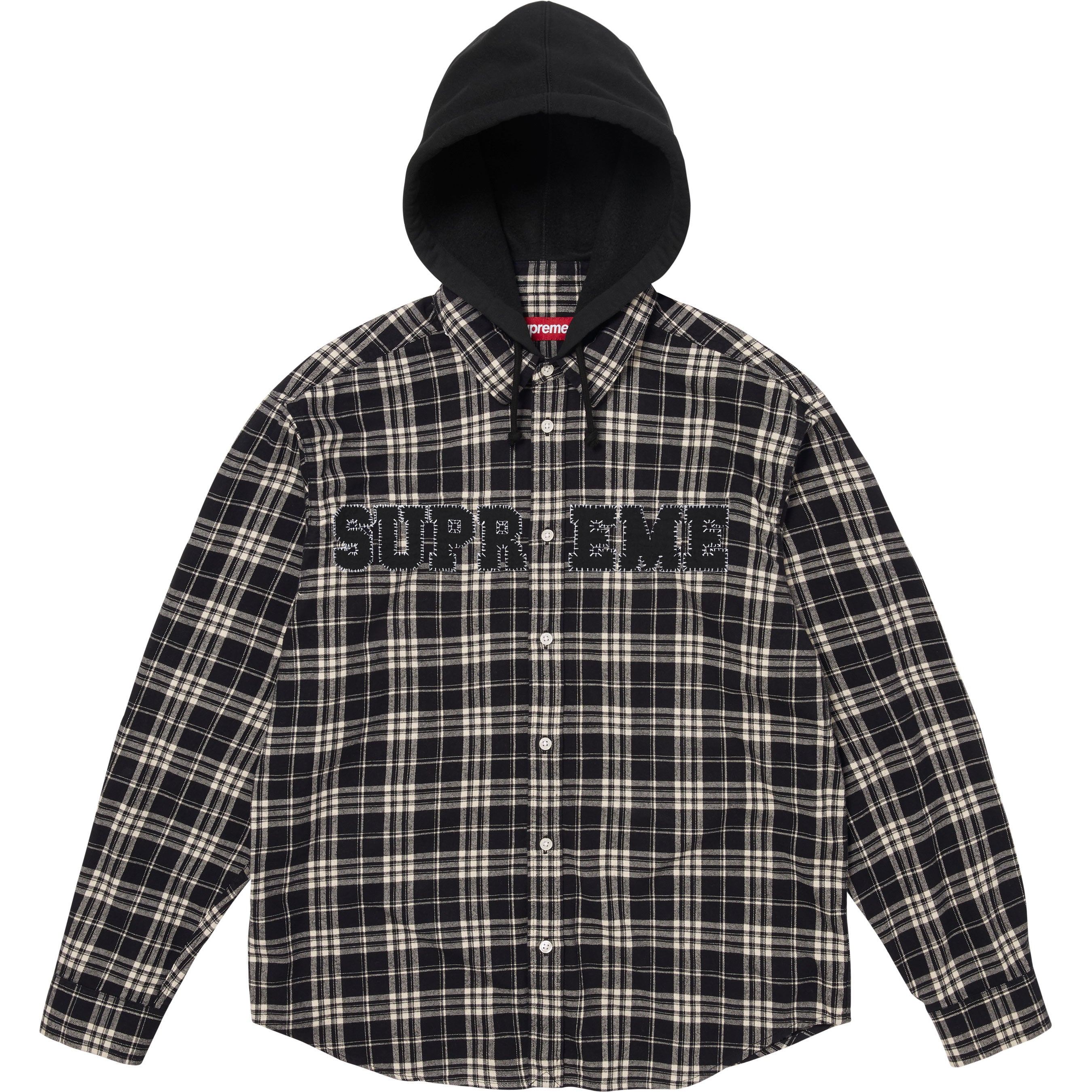 Appliqué Hooded Flannel Shirt view 13